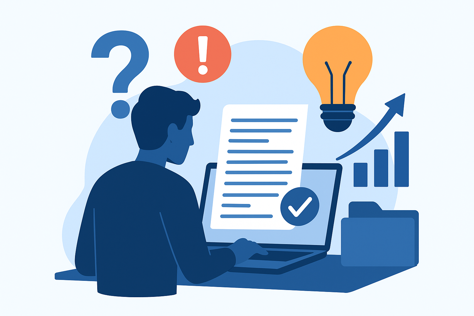 Electronic bookkeeping illustration